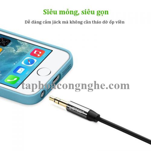 Ugreen 30551 0.5M màu Đen Cáp âm thanh 2 đầu 3.5mm dương mạ vàng AV139 30030551
